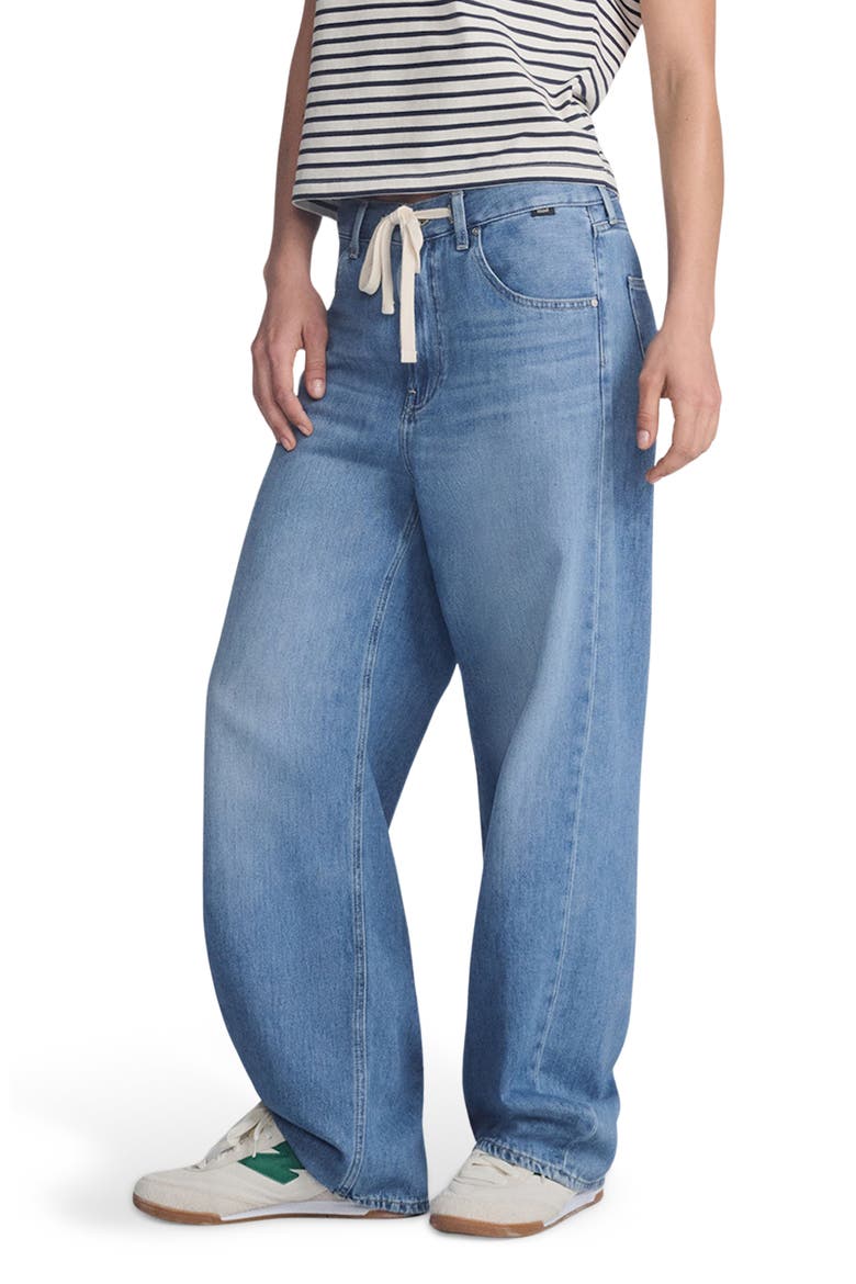 Nella Wide Leg Drawstring Jeans, Alternate, color, LIGHT BLUE WELL BLUE