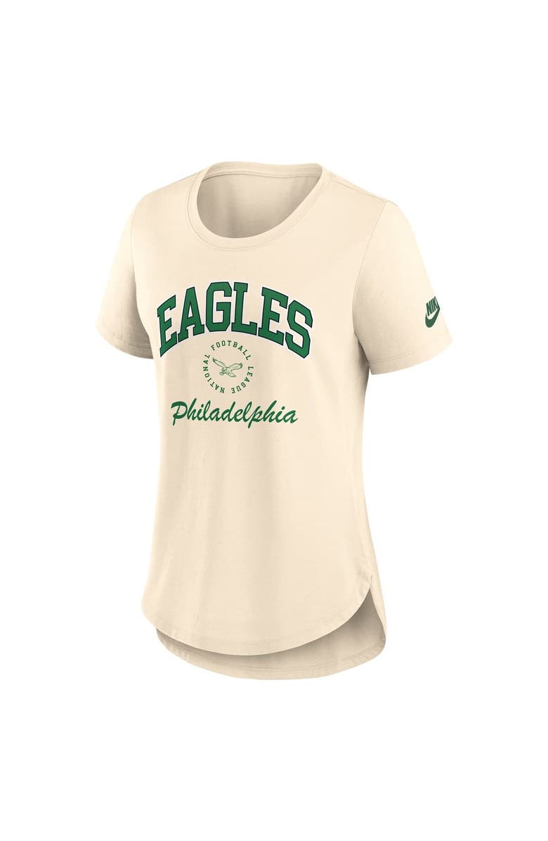 Nike Women's Nike Natural Philadelphia Eagles Rewind Tri-Blend T-Shirt, Alternate, color, 