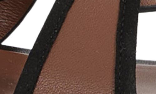 Reiss Tan Leather Link-strap Slip-on Sandals In Brown