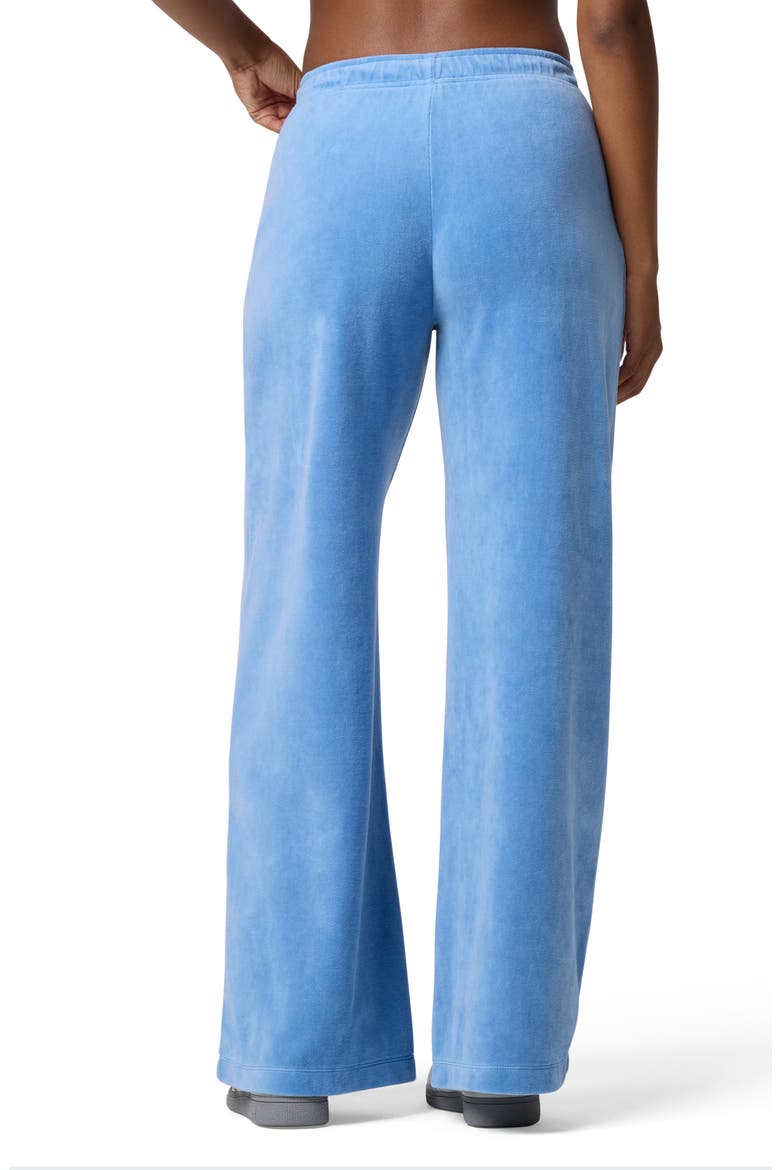 Velour Wide Leg Pants, Alternate, color, VINTAGE BLUE
