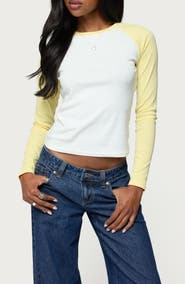 EDIKTED Tommi Raglan Sleeve T-Shirt