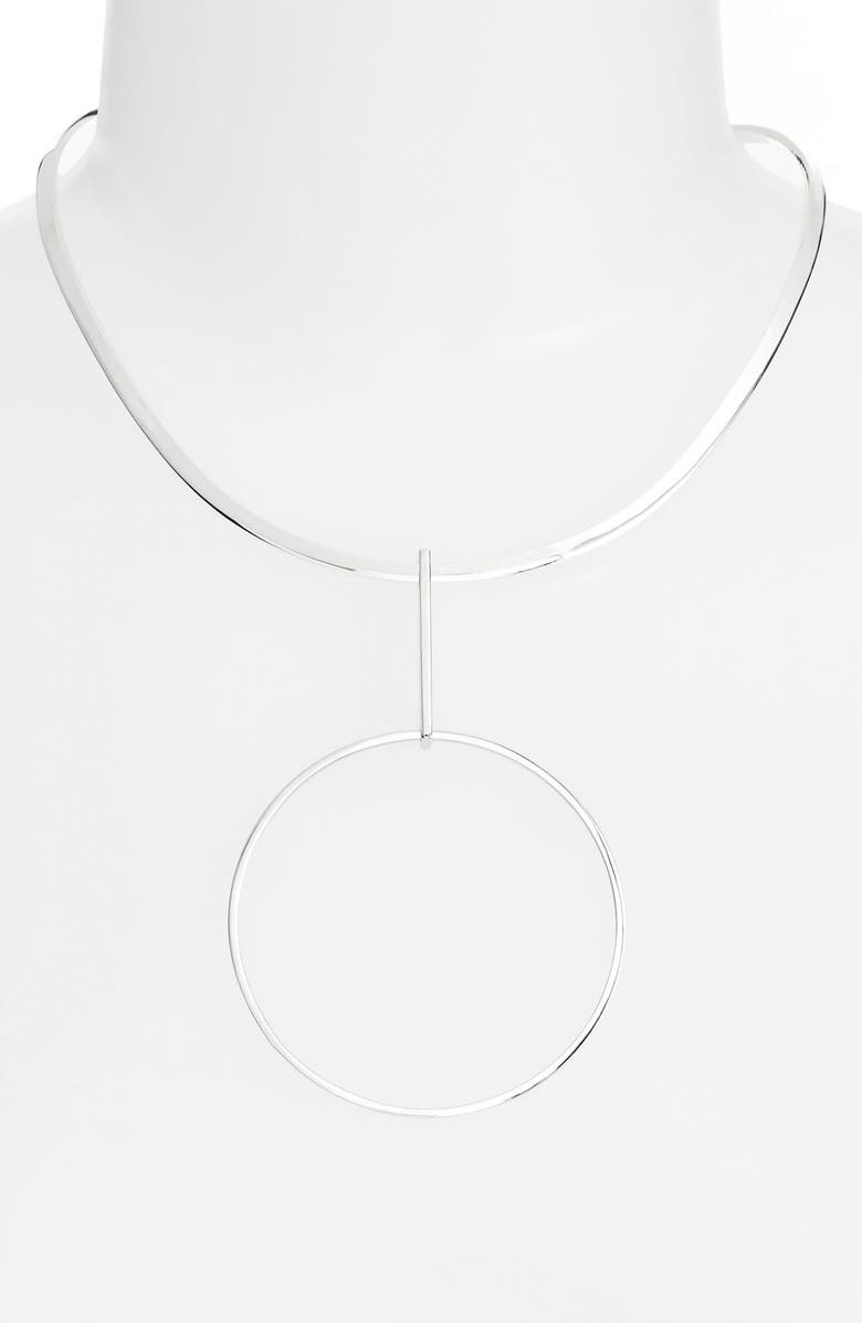 Argento Vivo Sterling Silver Argento Vivo Circle Collar Necklace, Alternate, color, 