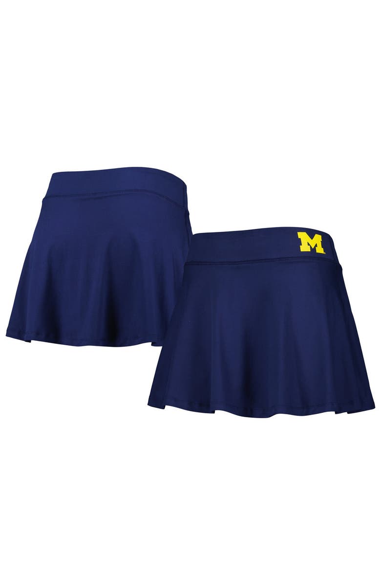 ZOOZATZ Women's ZooZatz Navy Michigan Wolverines Flowy Skort, Main, color, 