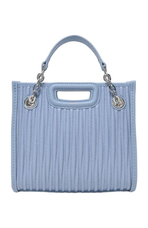 Mini quilted leather tote bag