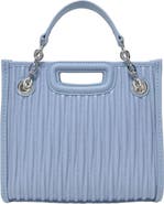 maje Mini quilted leather tote bag