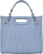 maje Mini quilted leather tote bag