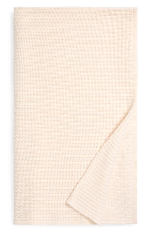 Nordstrom Rib Wool & Cashmere Throw Blanket In Ivory