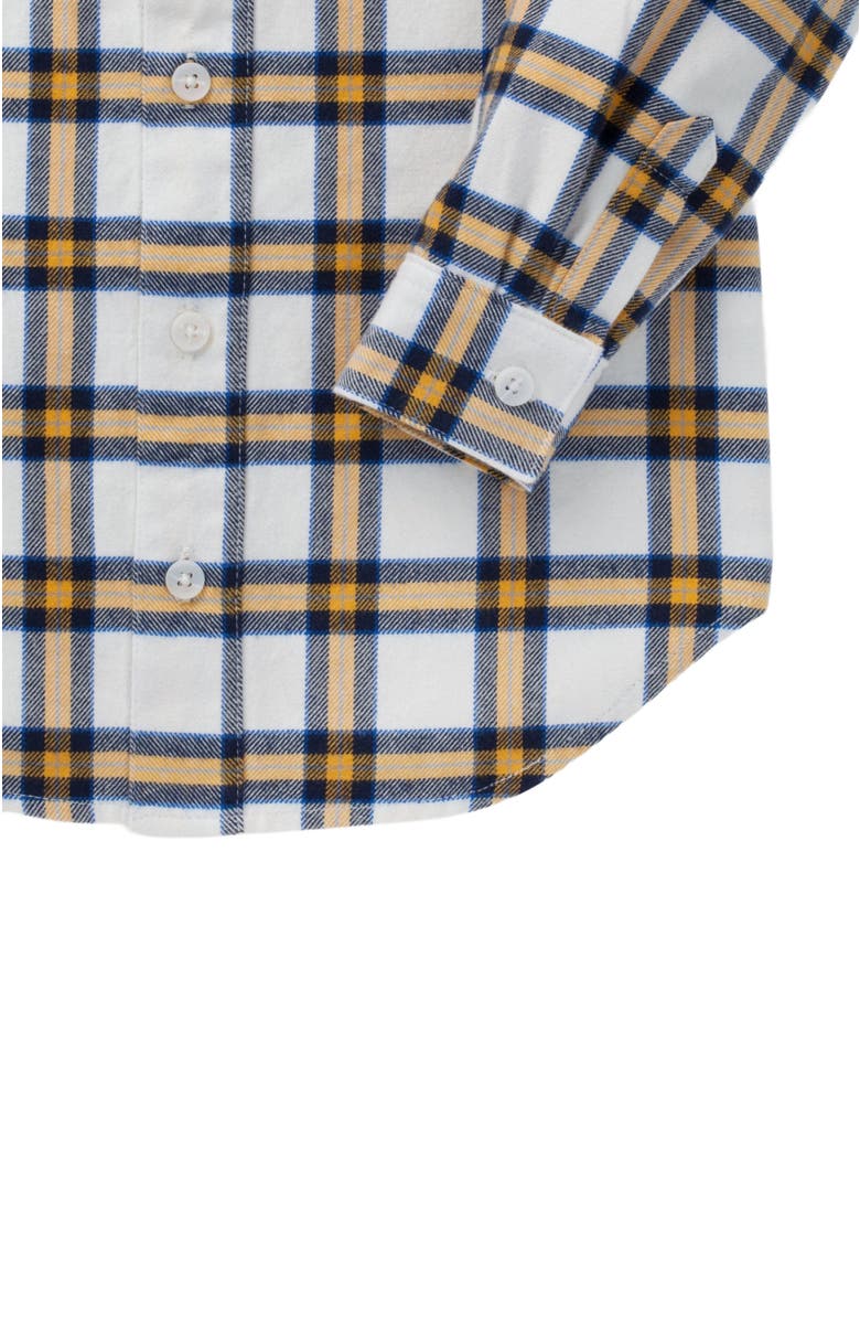 Hope & Henry Baby Boys' Organic Flannel Shirt, Infant, Alternate, color, White