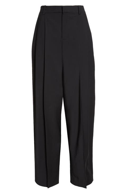 Stretch Wool Blend Tailored Pants