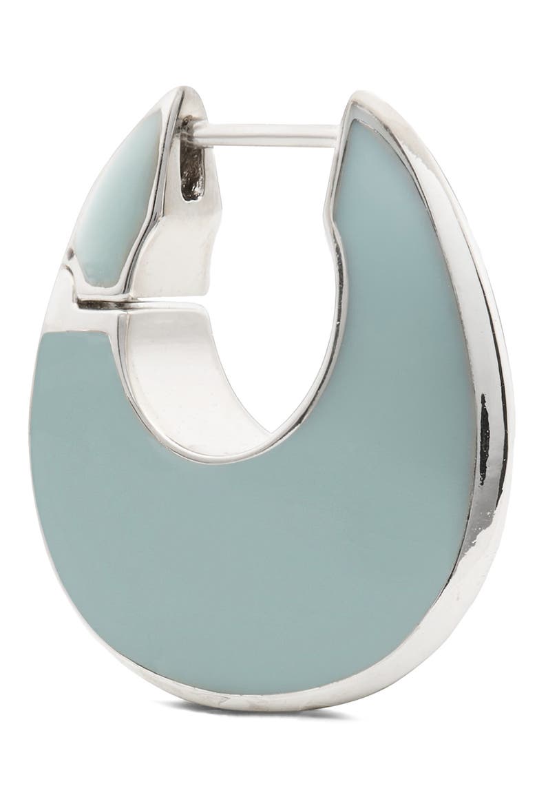 Enamel Drop Hoop Earrings, Alternate, color, BLUE.