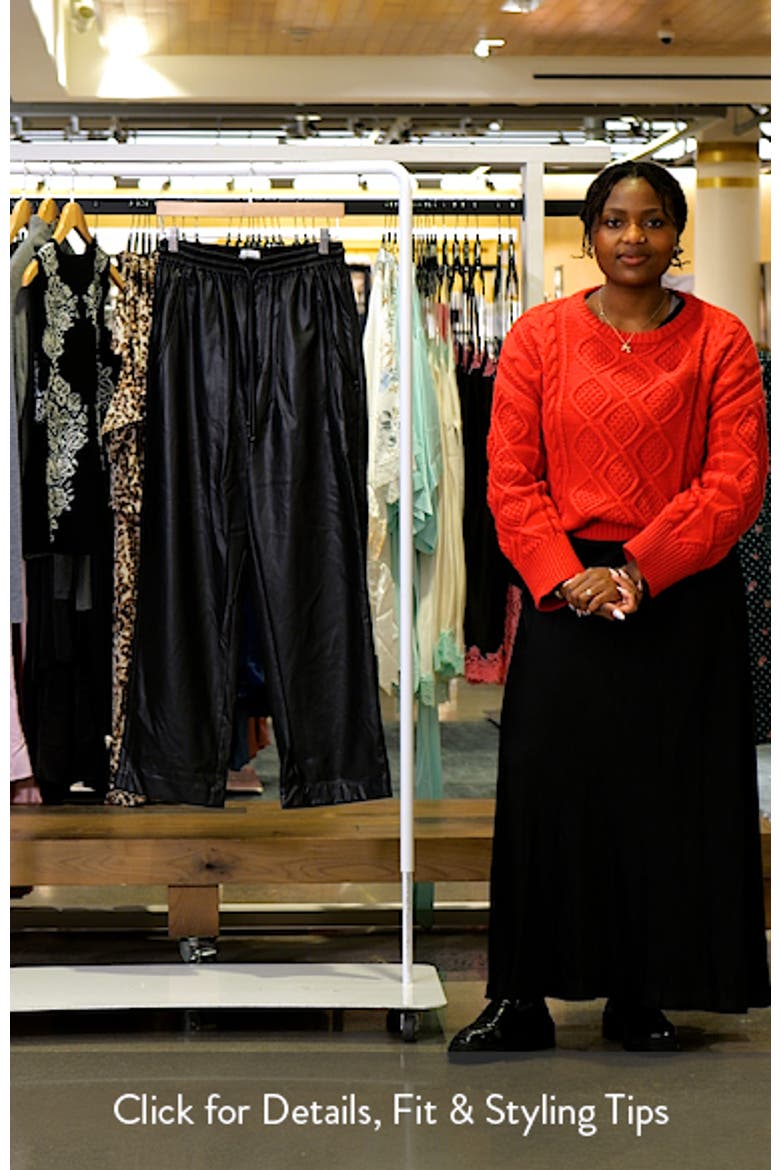Nereane Faux Leather Drawstring Pants video