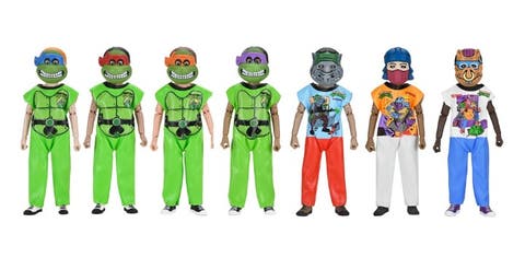 Teenage Mutant Ninja Turtles Ben Cooper NECA 6 Inch Scale Clothed Action Figures Complete Set (7)