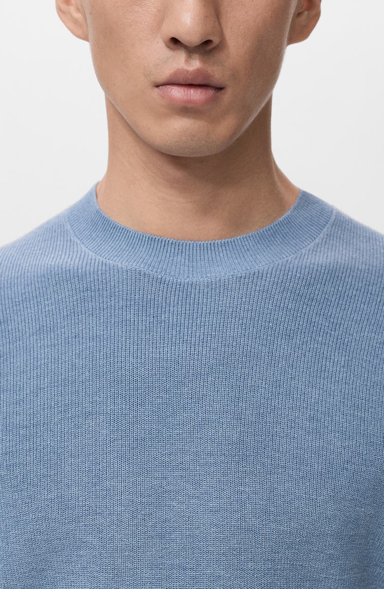 MANGO Knit T-Shirt, Alternate, color, China Blue