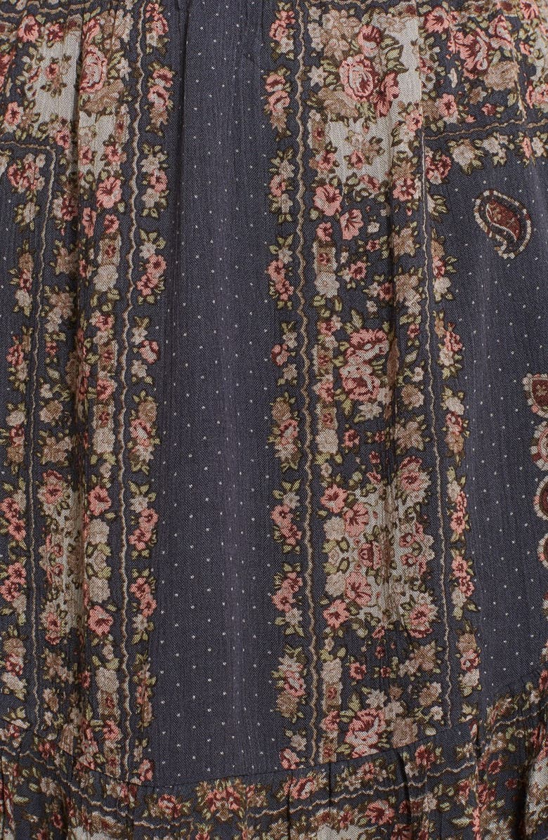 Free People 'Bridgette' Print Ruffle Hem Dress, Alternate, color, 