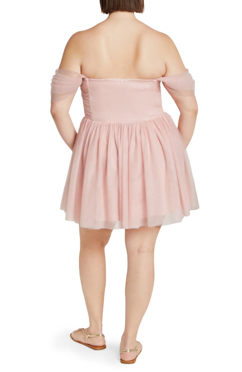 City Chic Lulu Fit & Flare Minidress, Alternate, color, Dusty Pink