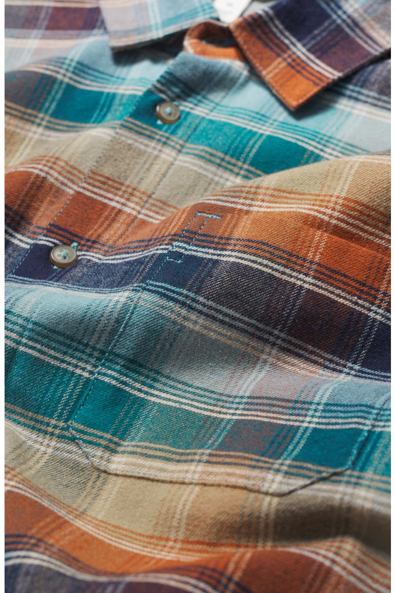 Fathomer Plaid Organic Cotton Flannel Button-Up Shirt, Alternate, color, ROOT CELLAR LIGHT WADE
