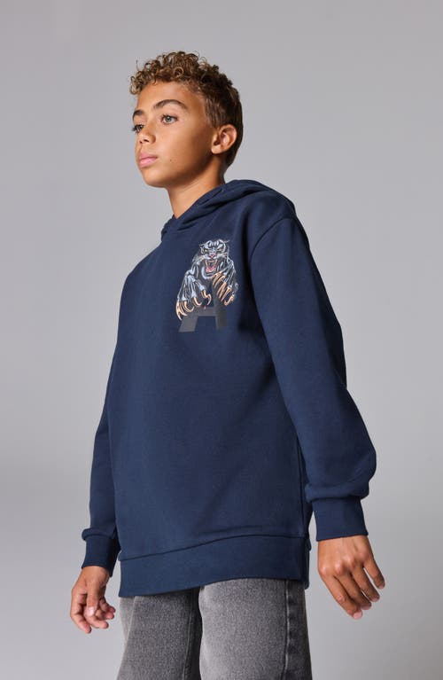 Smallsaints By Allsaints Kids' Beast Cotton Graphic Hoodie In Blue