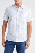 Nordstrom Botanical Print Short Sleeve Stretch Button-Up Shirt