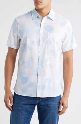 Nordstrom Botanical Print Short Sleeve Stretch Button-Up Shirt