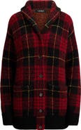 Lauren Ralph Lauren Plaid Shawl Collar Cardigan