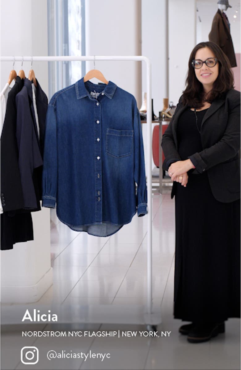 Women's Mira Organic Cotton Denim Shirt, sales video thumbnail