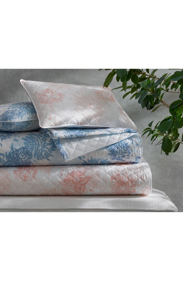 Matouk Chrysanthemum Quilt, Alternate, color, Blue