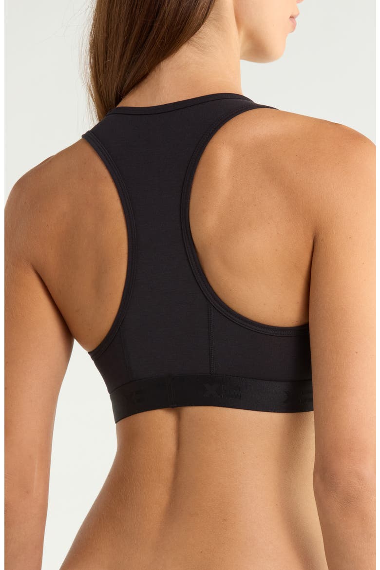 Racerback Soft Bra, Alternate, color, BLACK