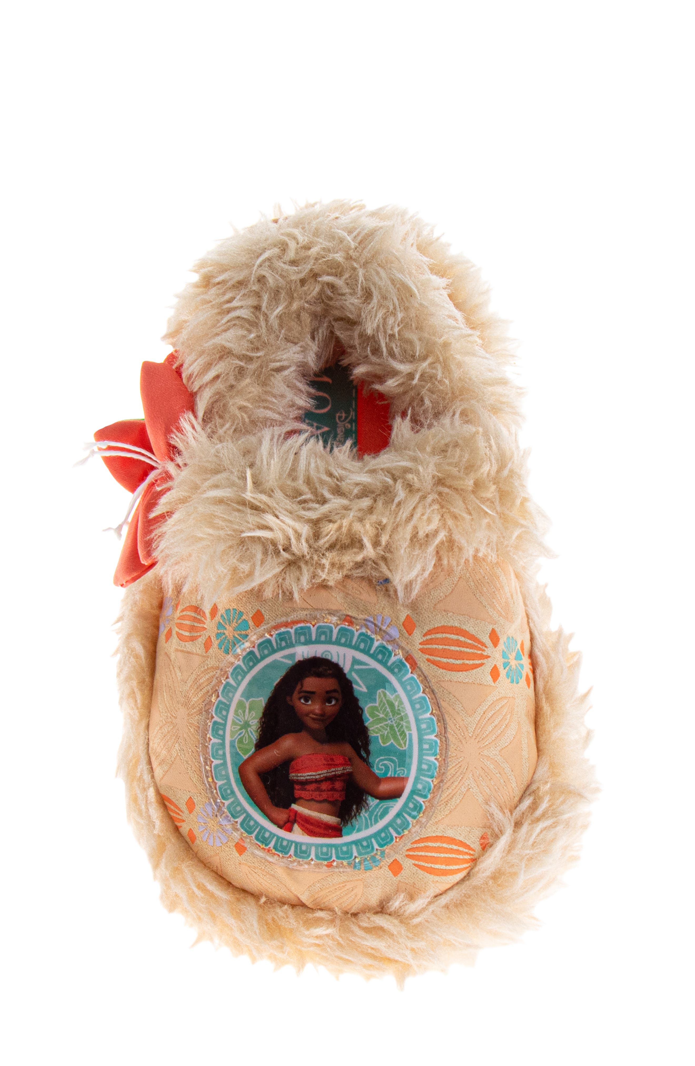 JOSMO Kids' Moana Aline Faux Shearling Graphic Slipper, Alternate, color, Coral