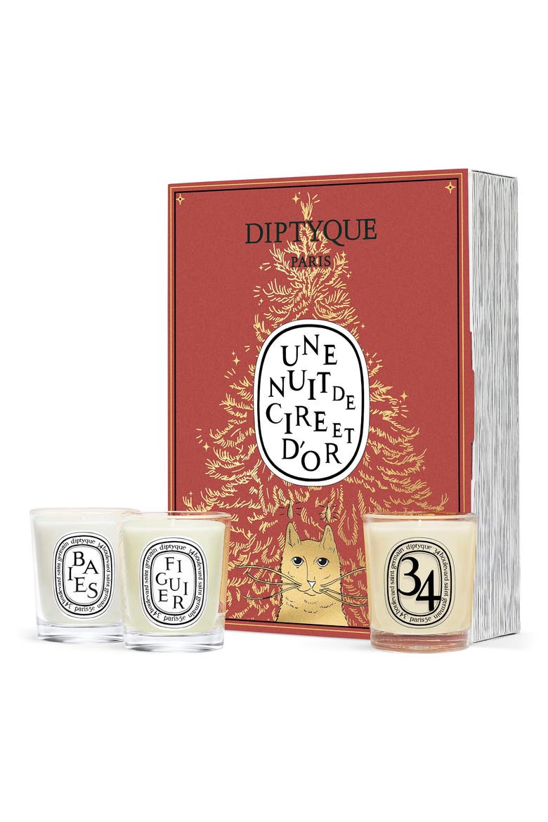 Set of 3 Miniature Candles - Holiday Edition, Main, color, NO COLOR