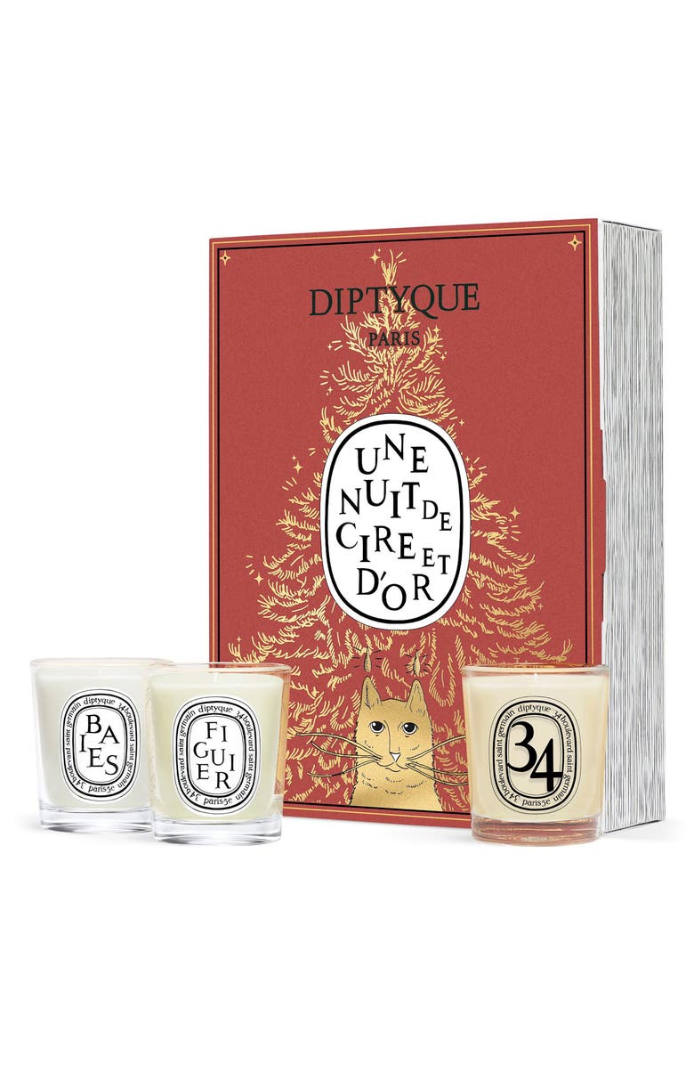Diptyque Set of 3 Miniature Candles - Holiday Edition, Main, color,