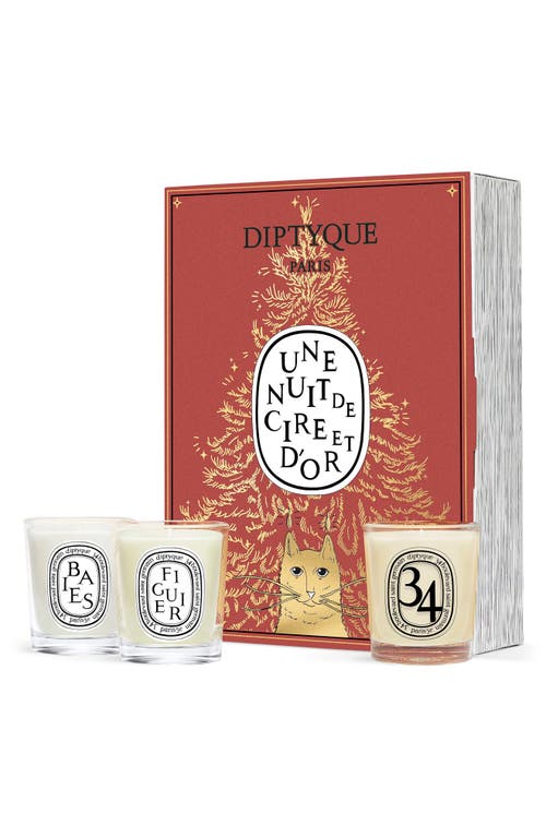 Diptyque Surprice Book Set 3 Miniature Candles In Neutral