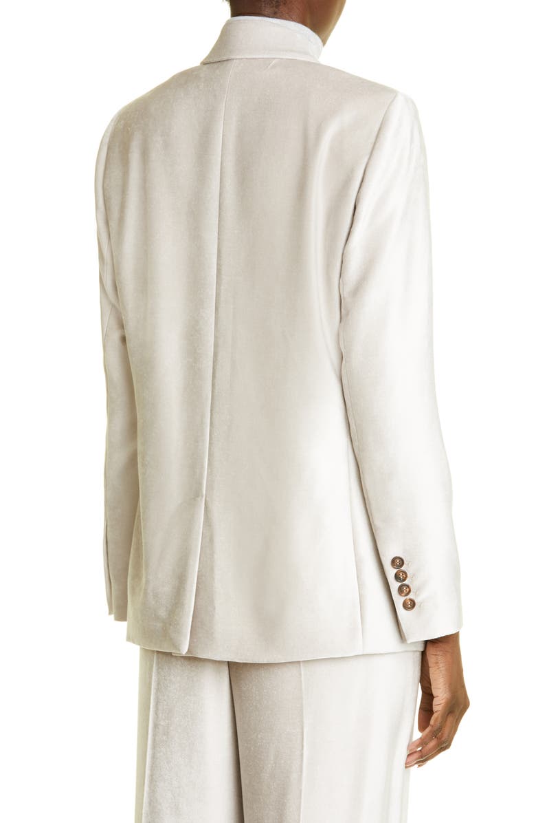Brunello Cucinelli One-Button Velvet Blazer, Alternate, color,