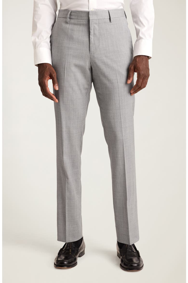 Jetsetter Stretch Wool Dress Pants, Main, color, LIGHT GREY