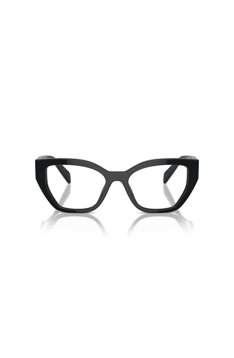 Prada 53mm Irregular optical glasses, Alternate, color, Black