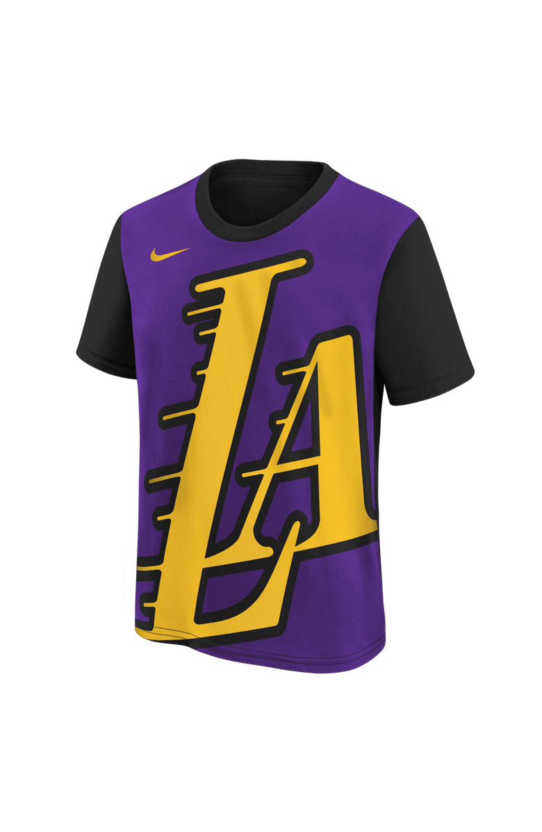 Nike Youth Nike Purple/Black Los Angeles Lakers 2025/26 City Edition Max90 T-Shirt, Alternate, color, Purple