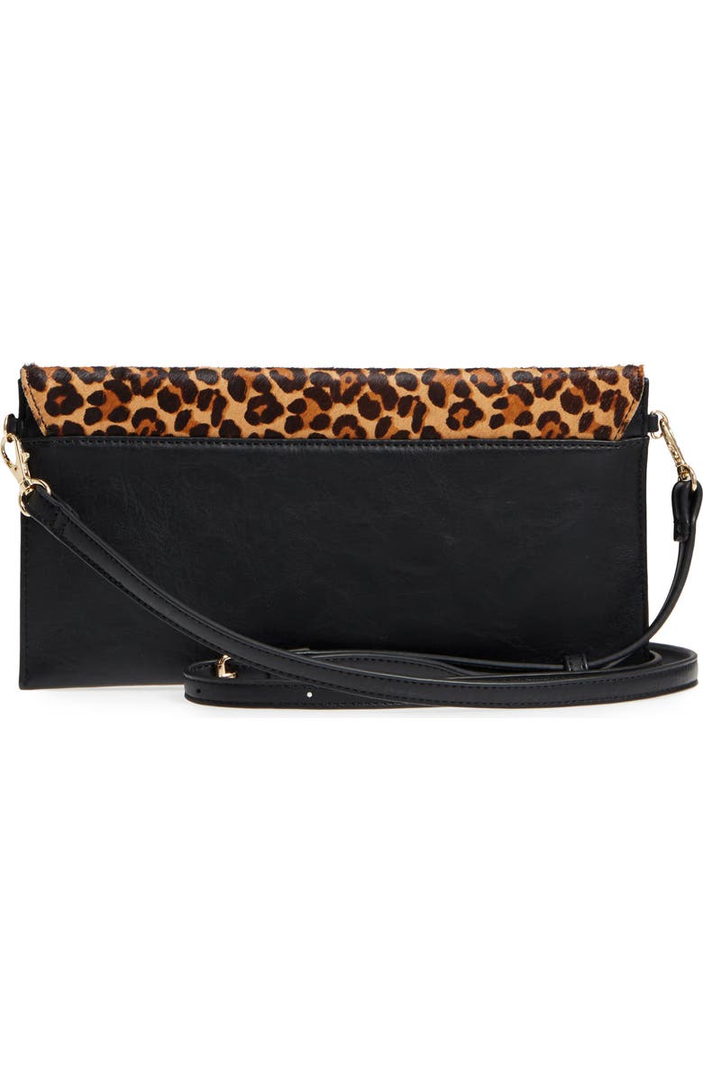 Sole Society Tesso Genuine Calf Hair Clutch, Alternate, color,