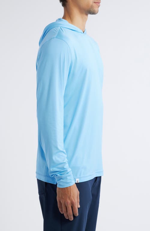 Johnnie-o Talon Prep-formance Long Sleeve Hooded T-shirt In Seychelles