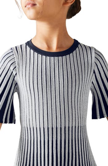 Kids' Ice Sr. Metallic Rib Dress