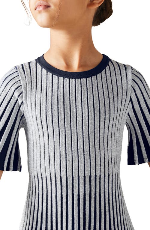 REISS REISS KIDS' ICE SR. METALLIC RIB DRESS
