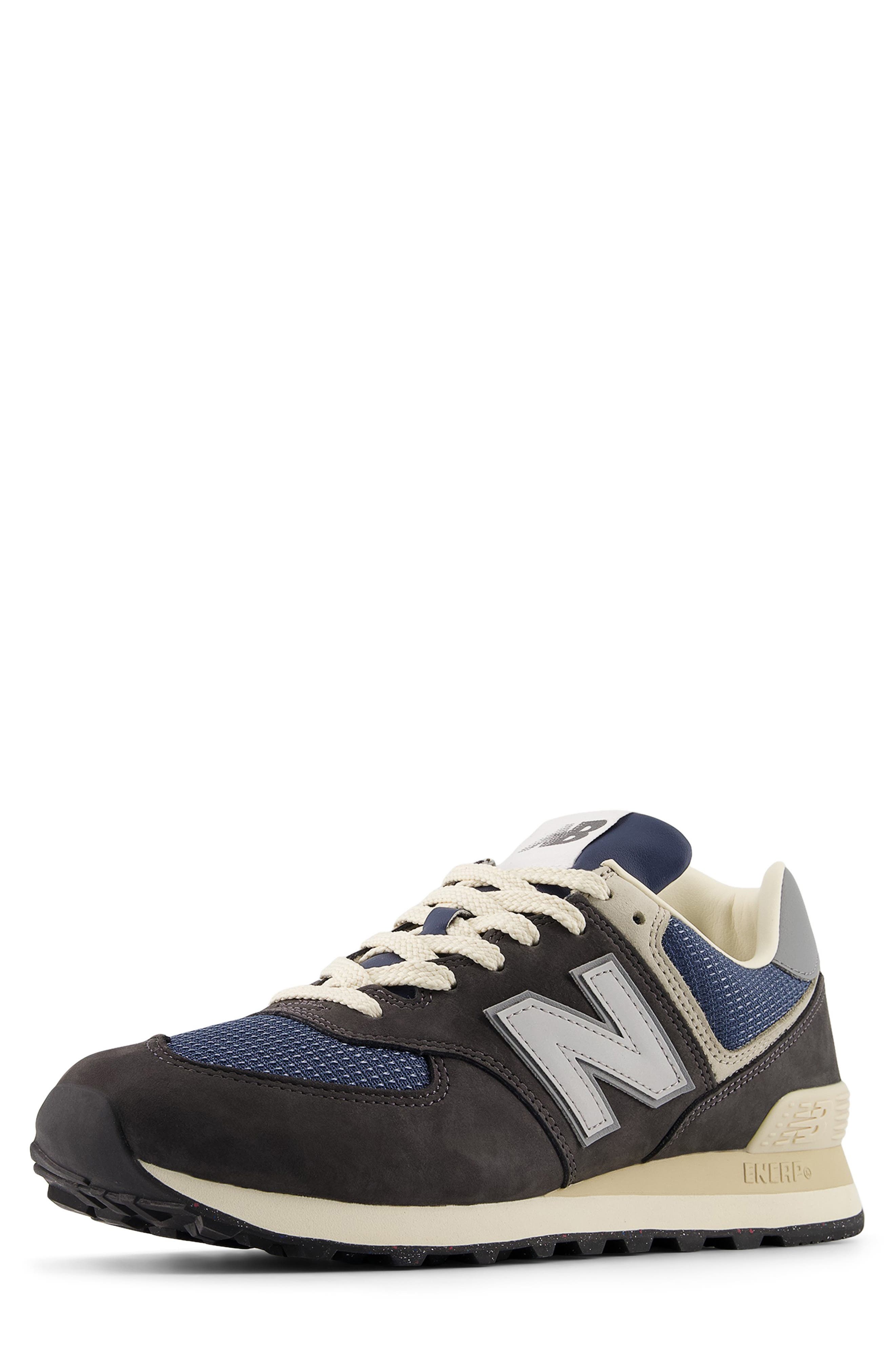New Balance Gender Inclusive 574 Sneaker, Alternate, color, Black Cement/ Slate Grey