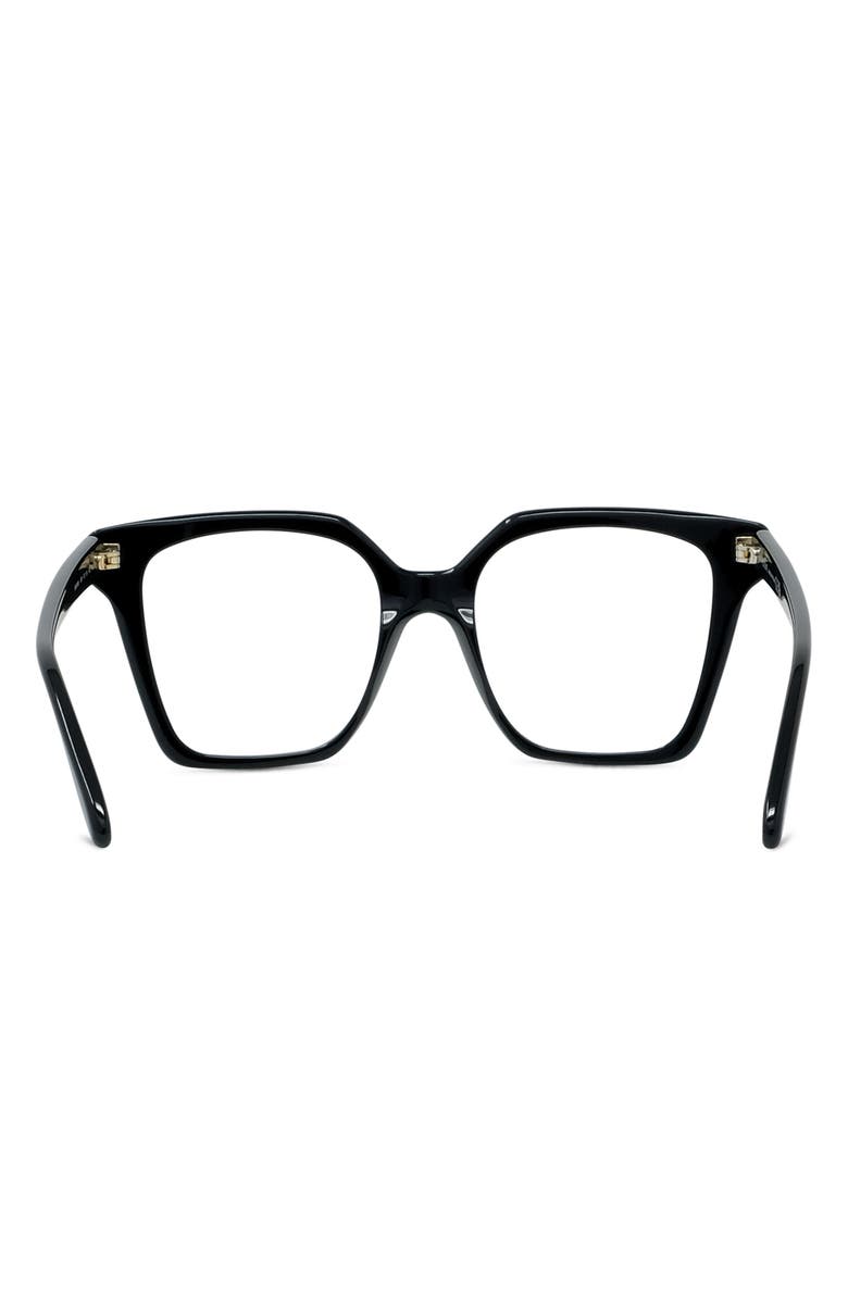 Loewe Slim 52mm Geometric Optical Glasses, Alternate, color, Shiny Black