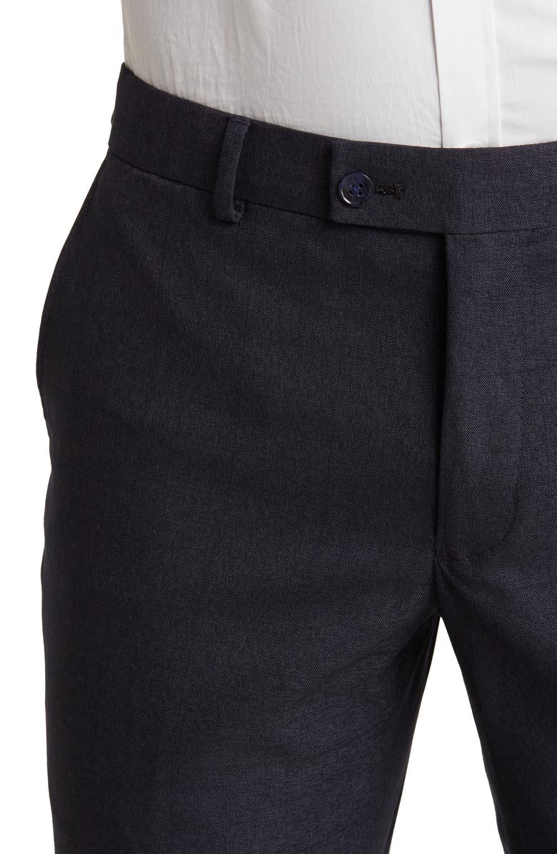 SAVILE ROW CO Charcoal Windowpane Skinny Fit Suit, Alternate, color, Grey