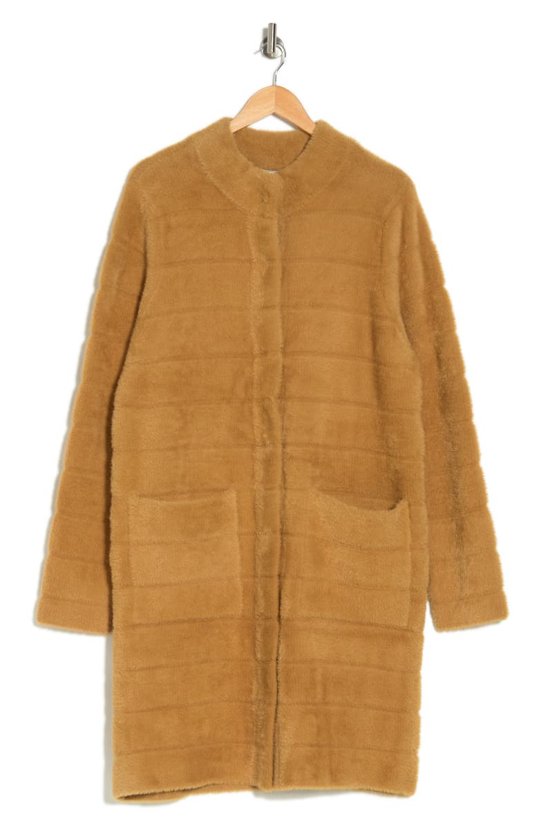 BY DESIGN Colette Faux Fur Coat, Alternate, color, Iced Coffee