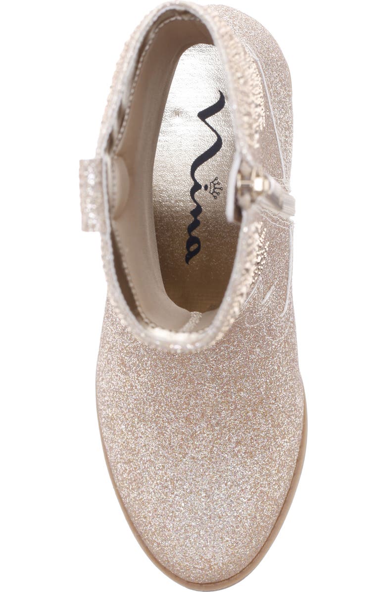 Nina Kids' Hawley Western Boot, Alternate, color, Gold Glitter Stones