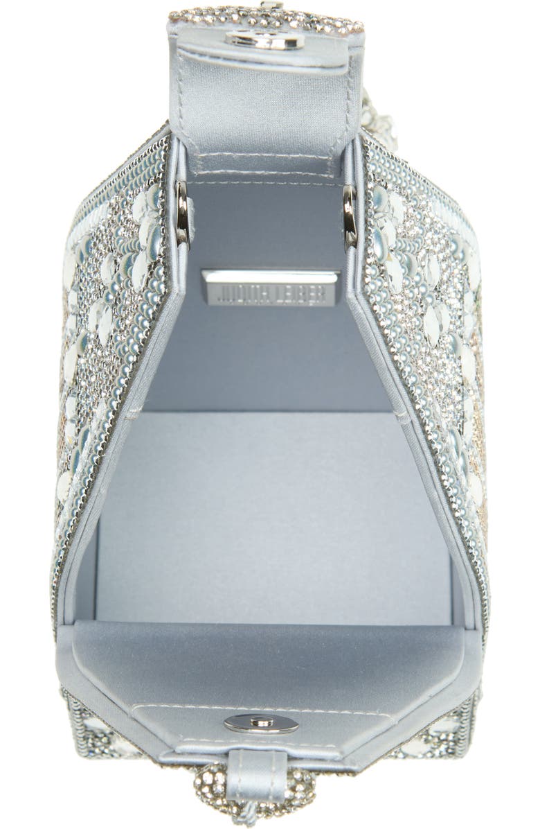 JUDITH LEIBER COUTURE Landmark Birdcage Crystal Minaudière, Alternate, color, Silver Rhine Multi