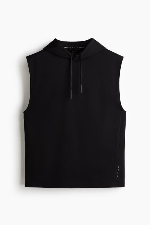 Regular Fit Sleeveless Sports Hoodie With Drymove