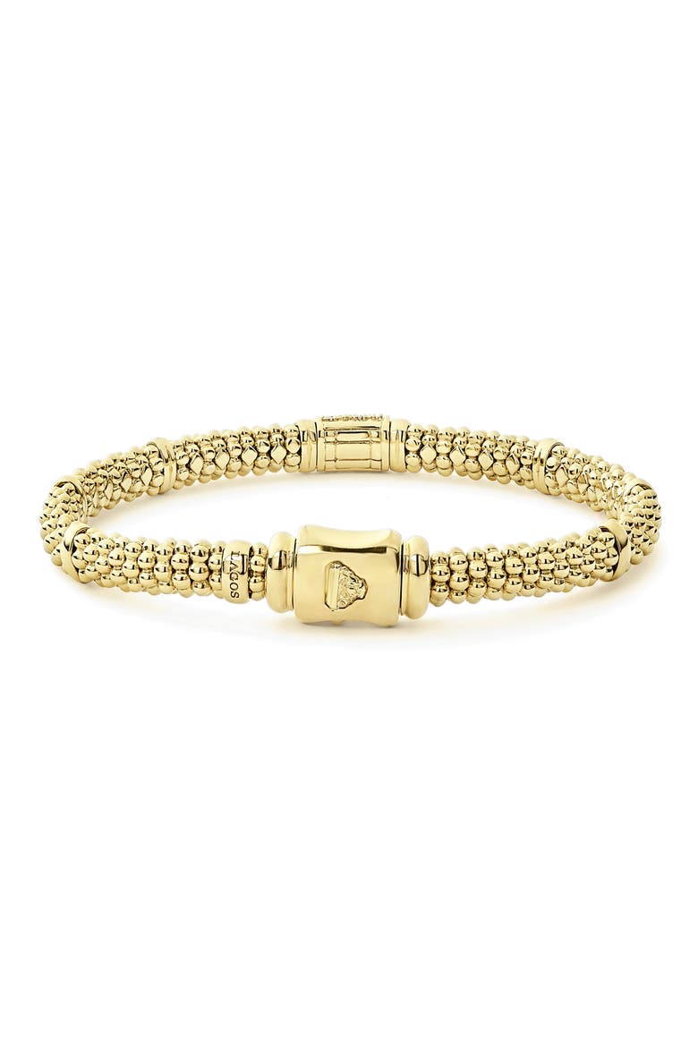 Caviar Gold Diamond Bracelet, Alternate, color, YELLOW GOLD