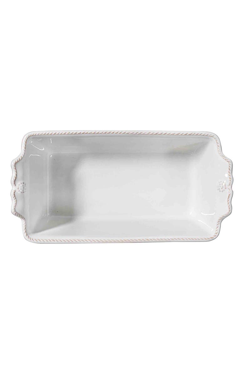 Juliska Berry & Thread Ceramic Loaf Pan, Alternate, color, Whitewash