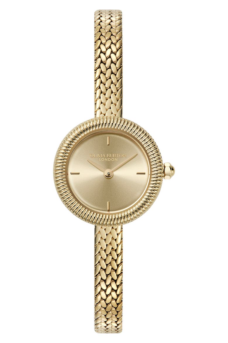 Finery Mesh Strap Watch, 20mm, Main, color, GOLD