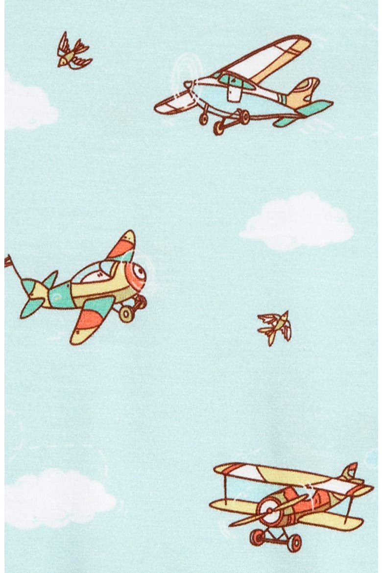 Kids' Planes Fitted Two-Piece Pajamas, Alternate, color, AIRPLANES